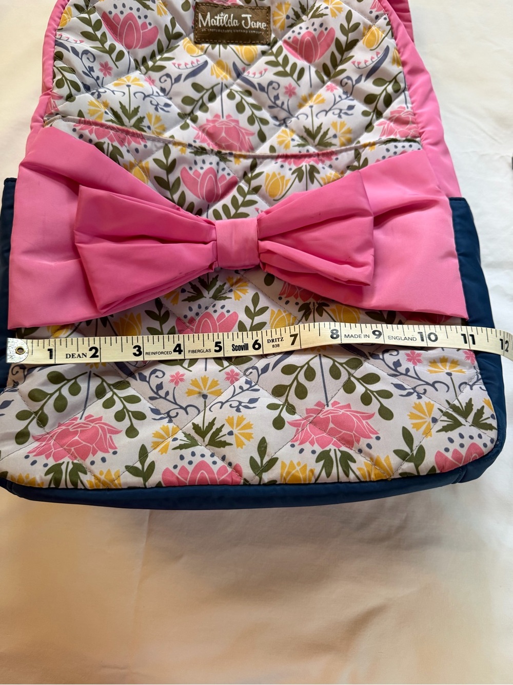 Matilda Jane Pink Floral Bow Kids Backpack - Picture 3 of 5